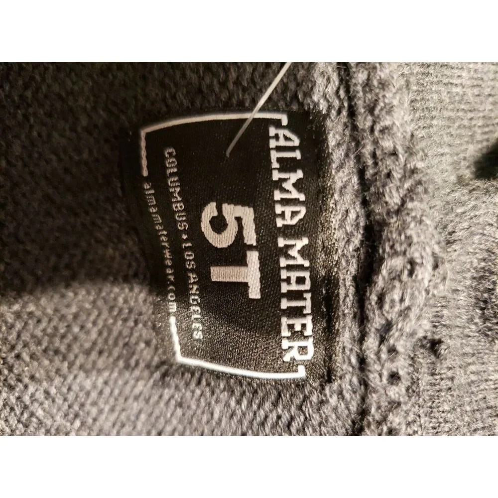 Alma Mater Boys Cornell University‎ Grey Block Hoodie Sweater Size 5T
